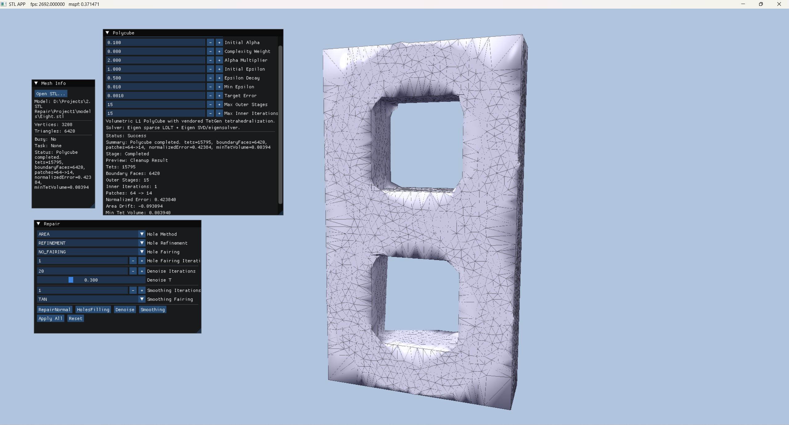 STL Processor screenshot